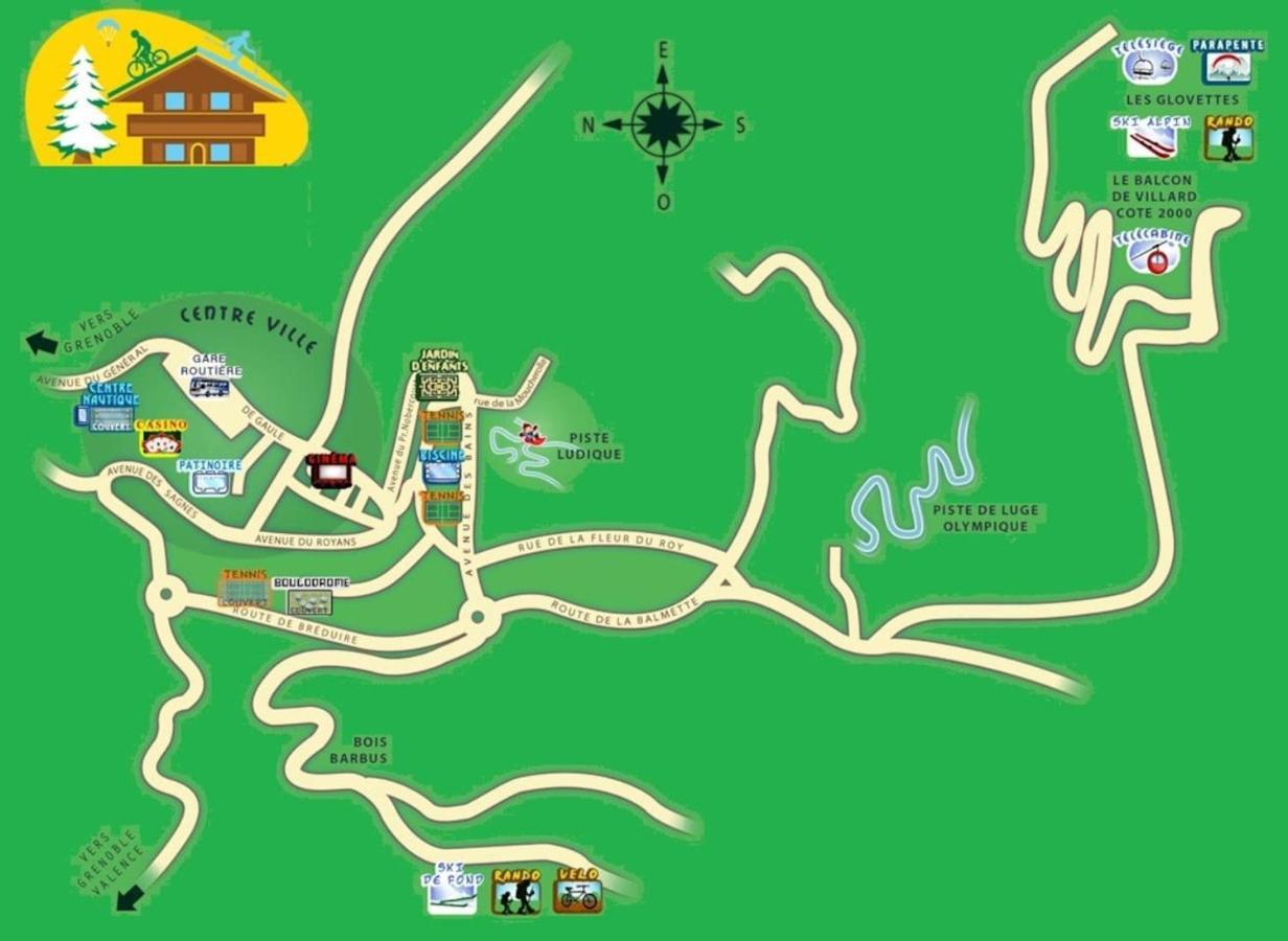 Studio Chaleureux Aux Pieds Des Pistes De Ski Des Glovettes 빌라르 드 랑 외부 사진